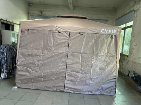 クーポンで19549円 終了前に！テント 冬用 4-6人用 ワンタッチタープテント 3m×3m サイドシート4枚付 扉2枚と窓2枚 横幕セット スチール 頑丈 強化 防水 耐風性 タープテント 防災 イベント キャンプ UV加工 大型 レビューで1年保証 CYFIE